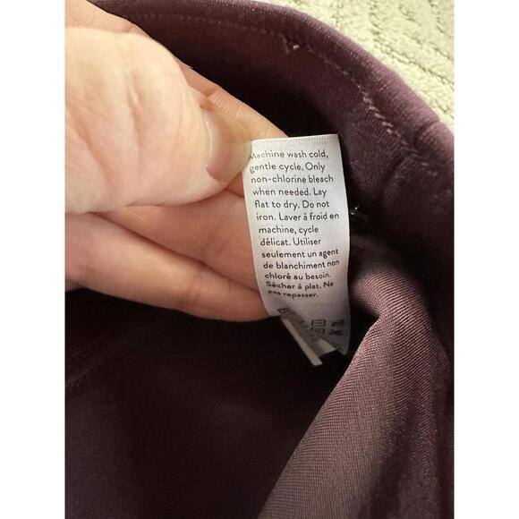 Spanx The Perfect Ankle Pant Womens Sz L Leggings Plum Purple Pull On Stretch - Picture 7 of 7